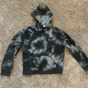 NAVY Blue Tie-Dye Champion Hoodie